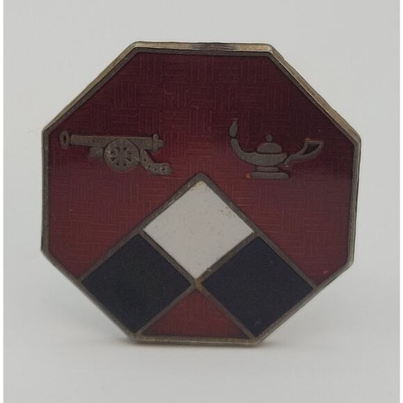 Vintage WWII US Army Field Artillery Sterling Silver DUI Pin 11 Grams Original - Picture 2 of 8